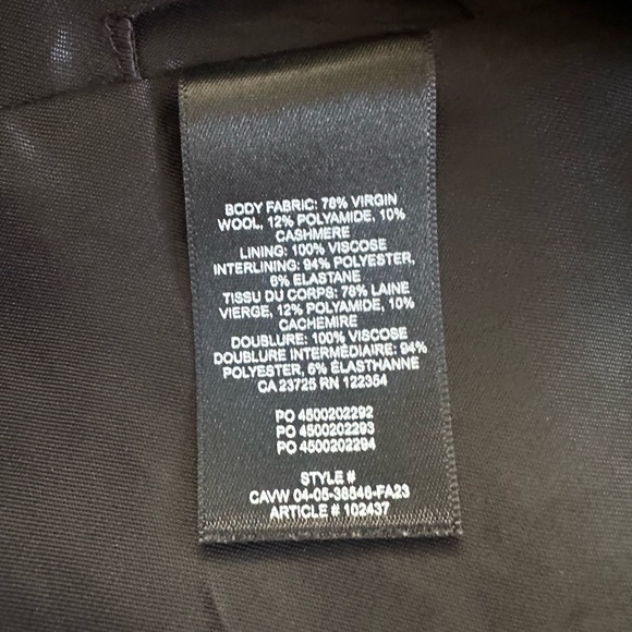 Aritzia The Only Coat - Soft Wool Cashmere, Black, Size Large - Picture 7 of 9